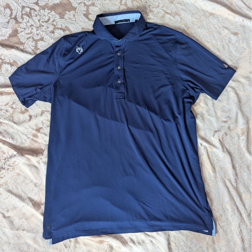 Greyson Shirt Mens XL Navy Golf Polo Performance Stretch Short Sleeve Activewear